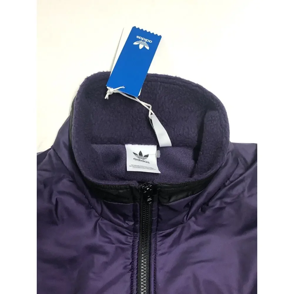Adidas Sherpa Pullover Jacket Size M Track Coat Purple ED7185 RYV LIT